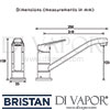 Bristan Cinnamon Easyfit Single Lever Kitchen Tap Dimensions